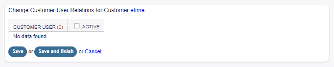 Change Customer User Relations for Customer