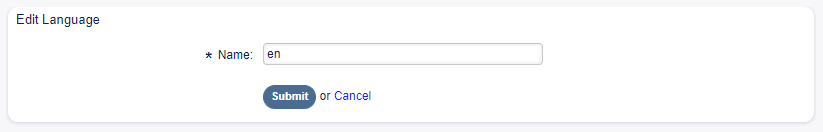 Edit Language Screen