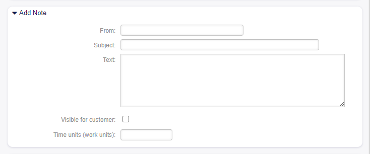 Job Settings - Add Note