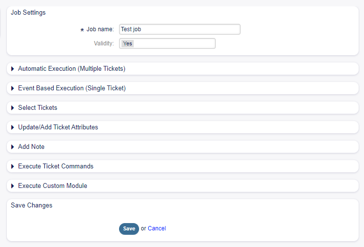 Edit Generic Agent Job Screen