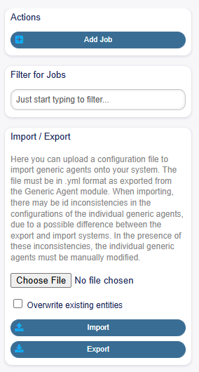 Import/Export Functionality