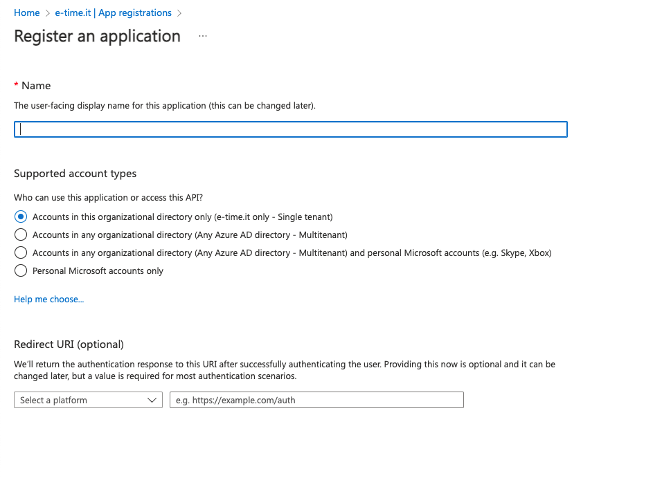 register an application