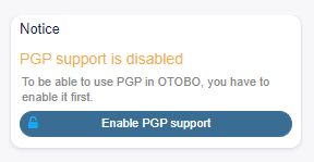 Enable PGP Support