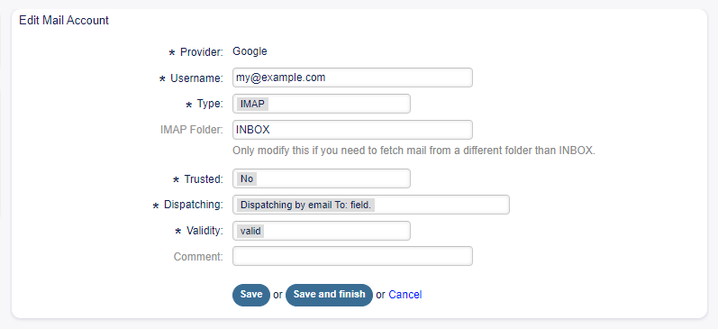 REXOAuth2 Edit Screen