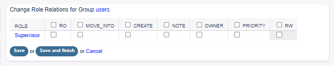 Change Role Relations for Group