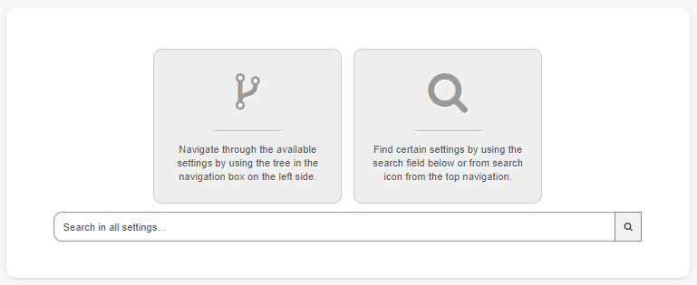 System Configuration - Search For Setting