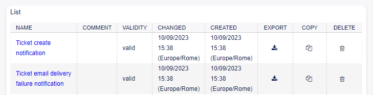Delete Ticket Notification Screen