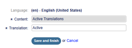 Edit Translation Screen