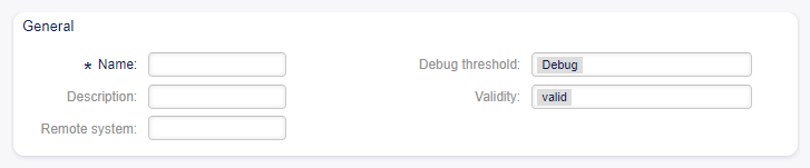 Web Service Settings - General