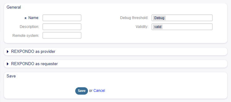 Create New Web Service Screen