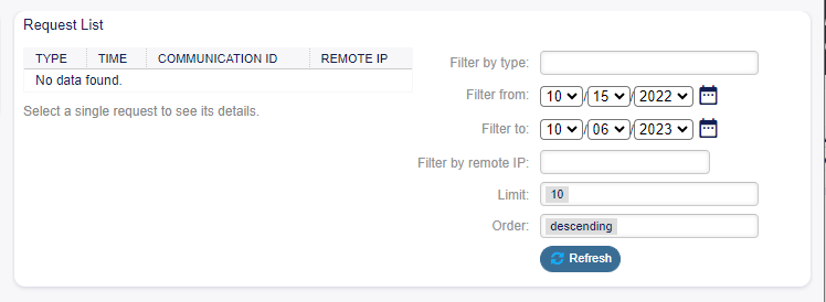 Web Service Debugger Screen