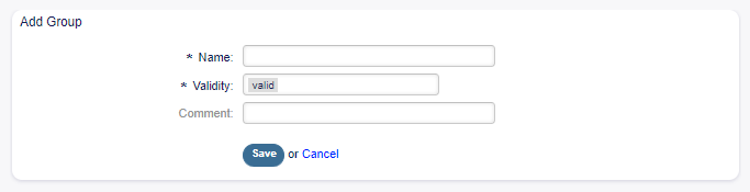 Add Group Screen