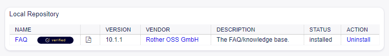 Local Repository Widget