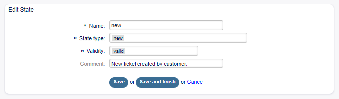 Edit State Screen