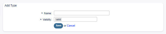 Add Type Screen