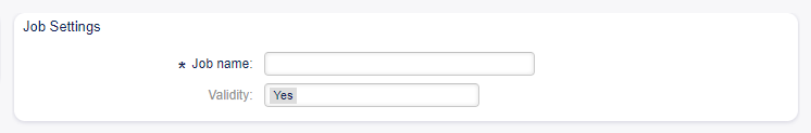 Job Settings - General