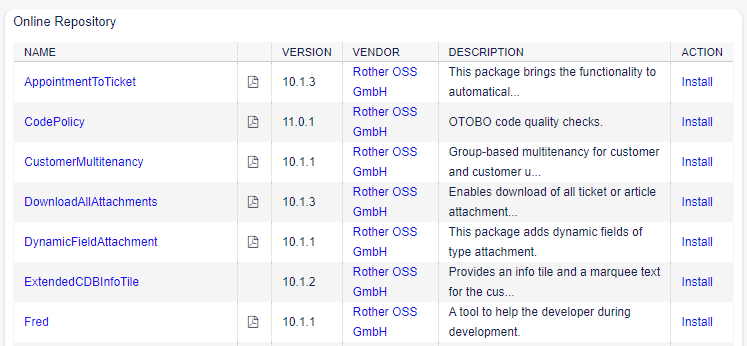 Online Repository Widget