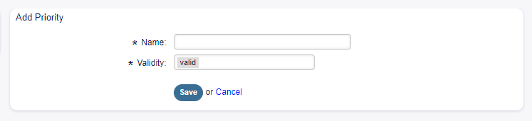 Add Priority Screen