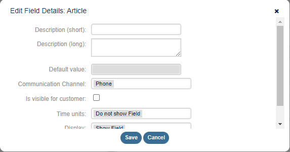 Book Ordering - Edit Activity Dialog Fields