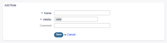 Add Role Screen