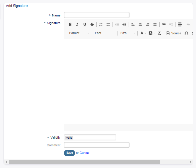 Add Signature Screen
