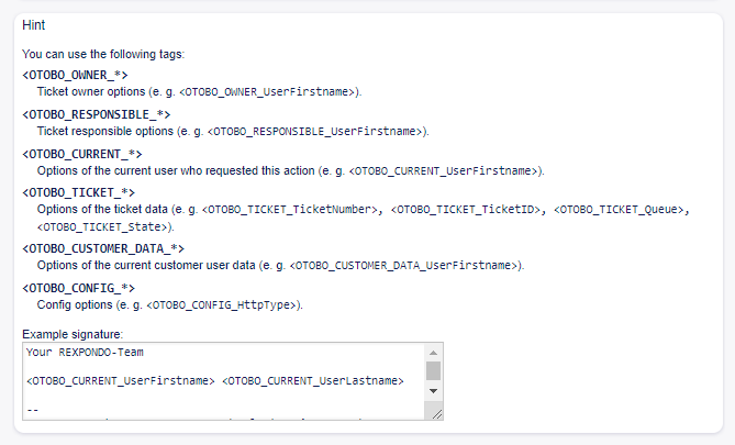 Signature Variables