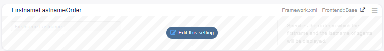 System Configuration - Setting Hovered