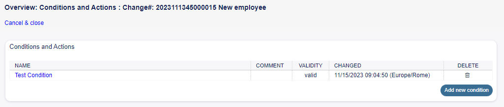 Add Conditions To Workorder