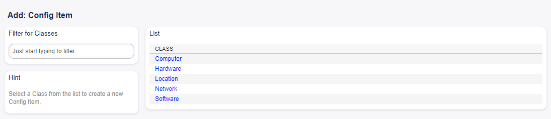 Configuration Item Add