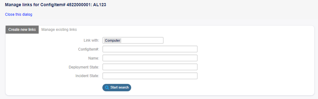 Configuration Item Links