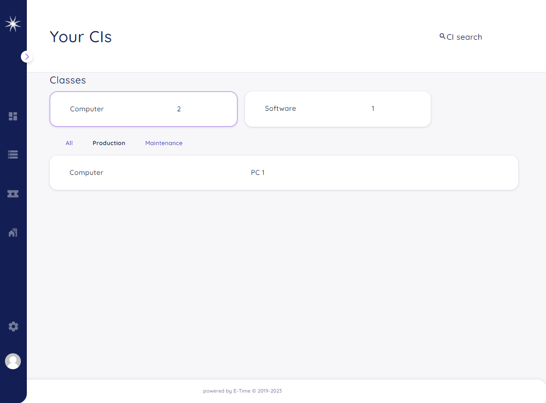 Customer CMDB Filter by Class and State
