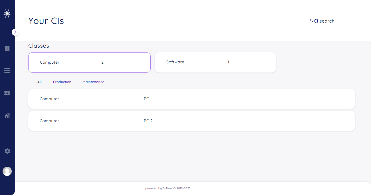 Customer CMDB Filter by Class