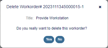 Delete Workorder