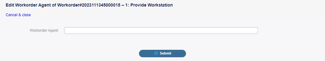 Edit Workorder Agent