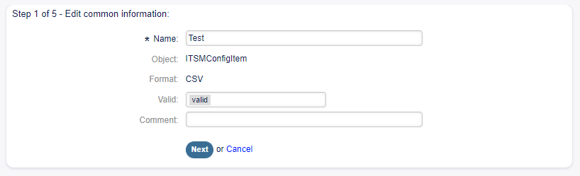 Import Export Edit Common Information