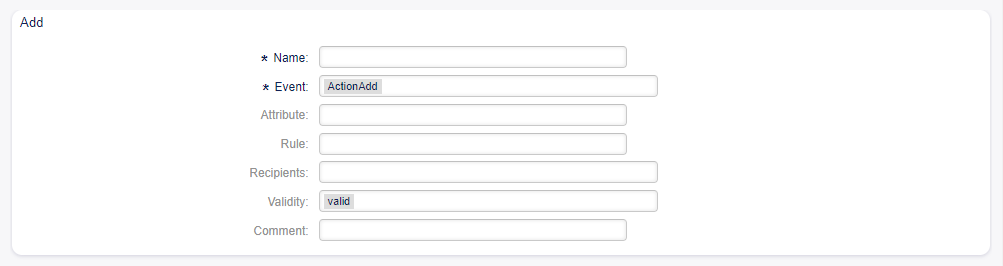 ITSM Change Notification Settings