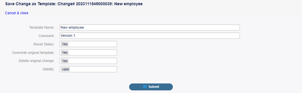 Edit Template Content