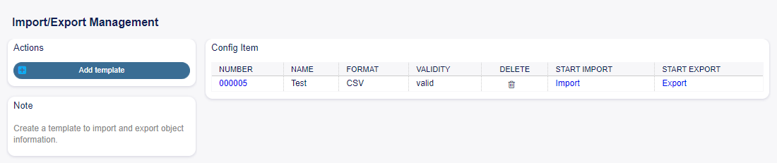 Import Export Overview