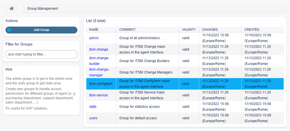 Group Management