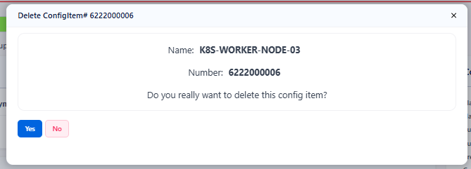 Configuration Item Delete