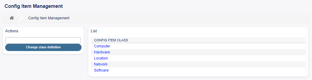 Configuration Items Overview