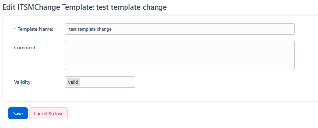Edit ITSMChange Template