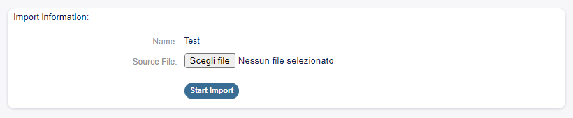 Start Import