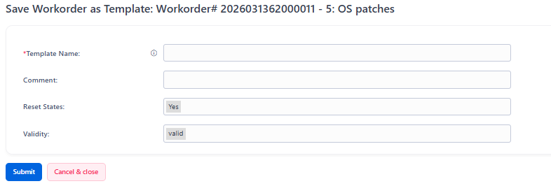 Workorder Template