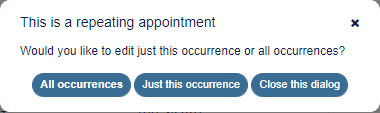 Edit Repeating Appointment