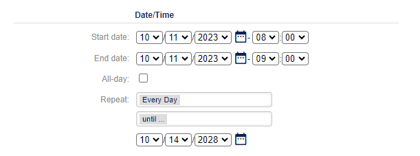 Repeating Appointments