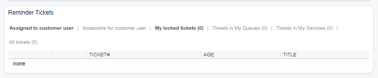 Reminder Tickets Widget