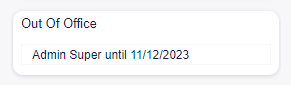 Out Of Office Widget