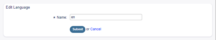 Edit Language Screen