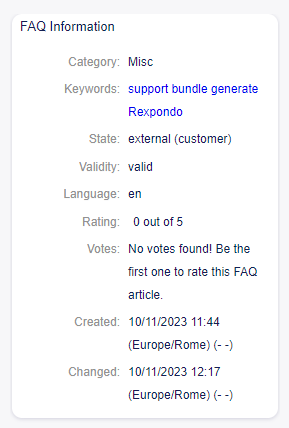 FAQ Information Widget